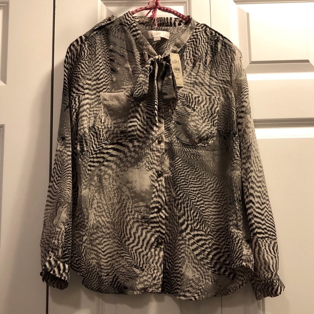 Ann Taylor Loft animal print blouse, NWT